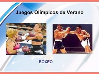Juegos Olímpicos de Verano BOXEO   