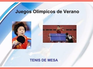 Juegos Olímpicos de Verano TENIS DE MESA   