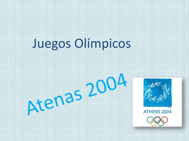 Juegos olímpicos atenas 2004 PPT