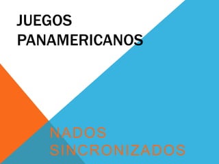 Juegos panamericanos  Nados  sincronizados 