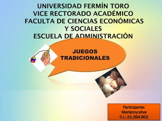 UNIVERSIDAD FERMÍN TORO
  VICE RECTORADO ACADÉMICO
FACULTA DE CIENCIAS ECONÓMICAS
          Y SOCIALES
  ESCUELA DE ADMINISTRACIÓN
 