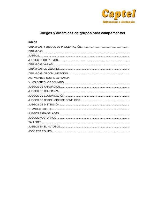 Dinamicas Y Juegos Para Campamentos Auawcqum