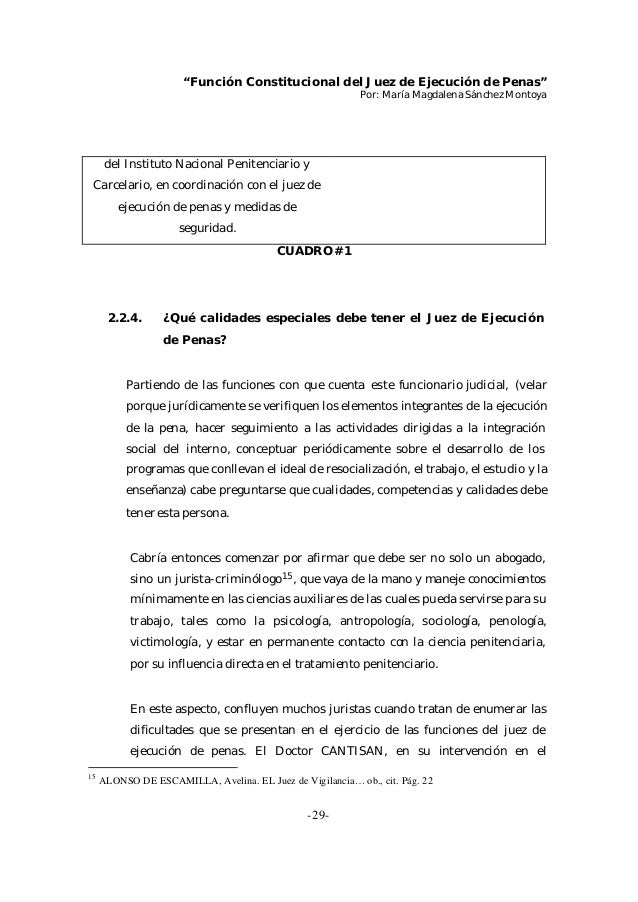 Juez ejecucion penas