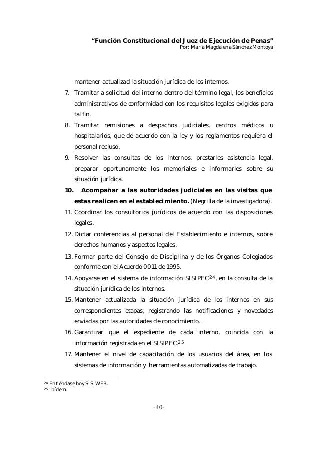 Juez ejecucion penas