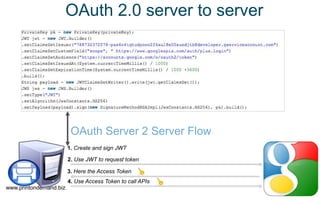 OAuth Hacks A gentle introduction to OAuth 2 and Apache Oltu | PDF