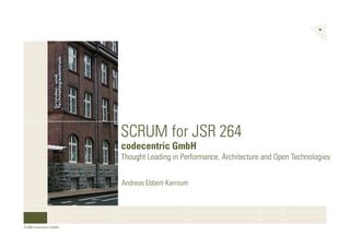 SCRUM for JSR 264
                          codecentric GmbH
                          codecentric GmbH
                          Thought Leading in Performance, Architecture and Open Technologies


                          Andreas Ebbert-Karroum
                                         Karroum




© 2007 codecentric GmbH
 