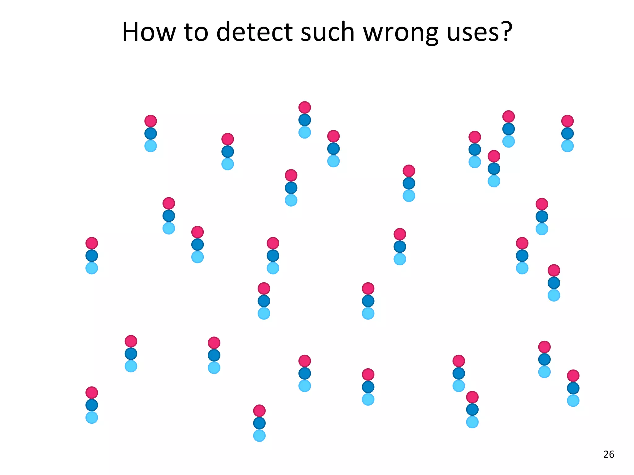 How	
  to	
  detect	
  such	
  wrong	
  uses?




                                                26
 