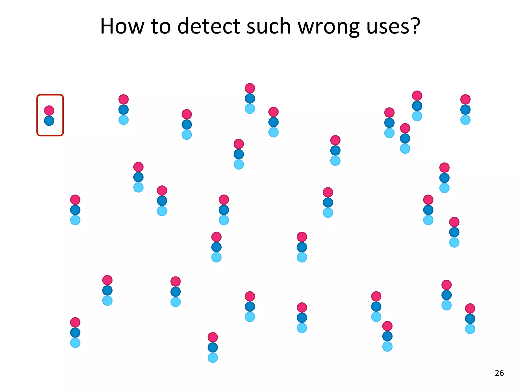 How	
  to	
  detect	
  such	
  wrong	
  uses?




                                                26
 