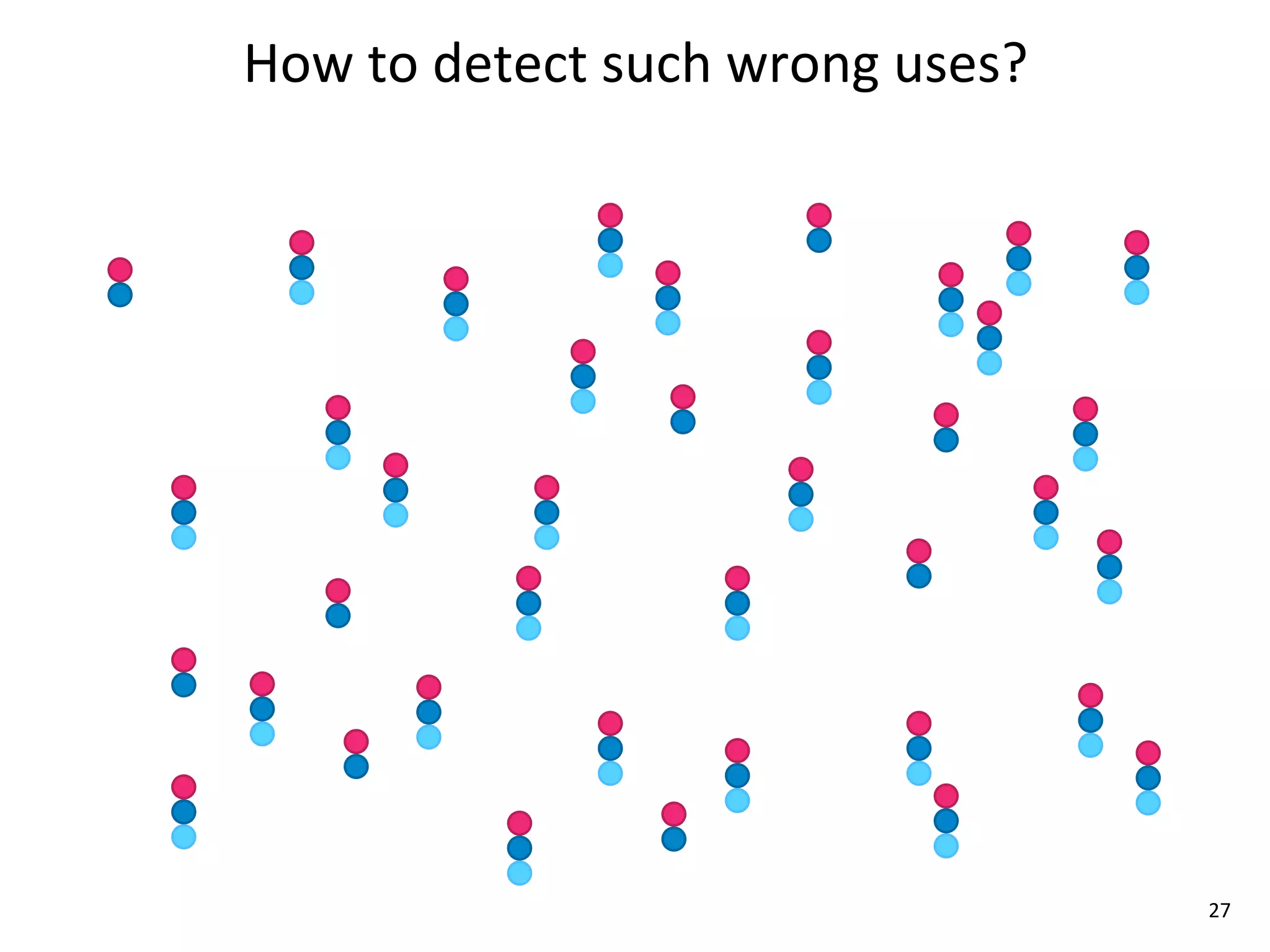 How	
  to	
  detect	
  such	
  wrong	
  uses?




                                                27
 