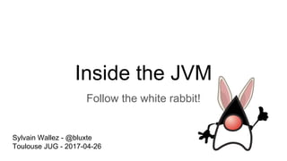 Inside the JVM
Follow the white rabbit!
Sylvain Wallez - @bluxte
Toulouse JUG - 2017-04-26
 