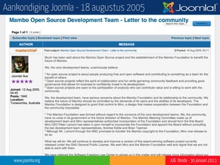 Aankondiging Joomla - 18 augustus 2005




  www.joomla.org                         JUG Breda - 30 januari 2013
 