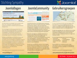 Hoe kan ik mijn bijdrage leveren aan




www.joomla.org                          JUG Breda - 30 januari 2013
 