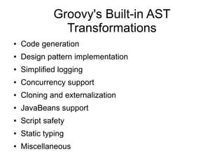 Groovy AST Transformations | ODP