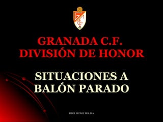 GRANADA C.F.  DIVISIÓN DE HONOR SITUACIONES A BALÓN PARADO 