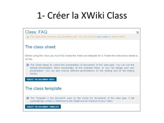 1- Créer la XWiki Class
 