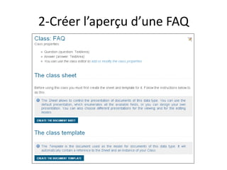 2-Créer l’aperçu d’une FAQ
 