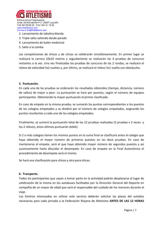 Página | 7
2. Lanzamiento de Jabalina blanda
3. Triple salto saliendo desde parado
4. Lanzamiento de balón medicinal
5. Sa...