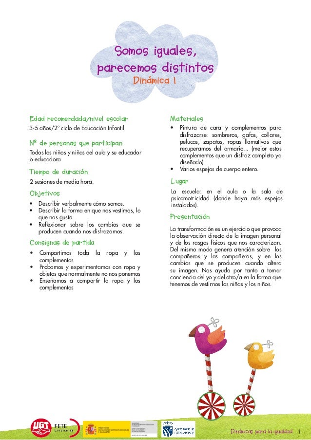 Dinámicas Para Trabajar La Igualdad De Género Con Adolescentes Dinámicas: Jugar creando Igualdad. Materiales para fomentar el juego