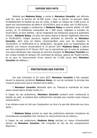 Exemple D Un Jugement De Tgi