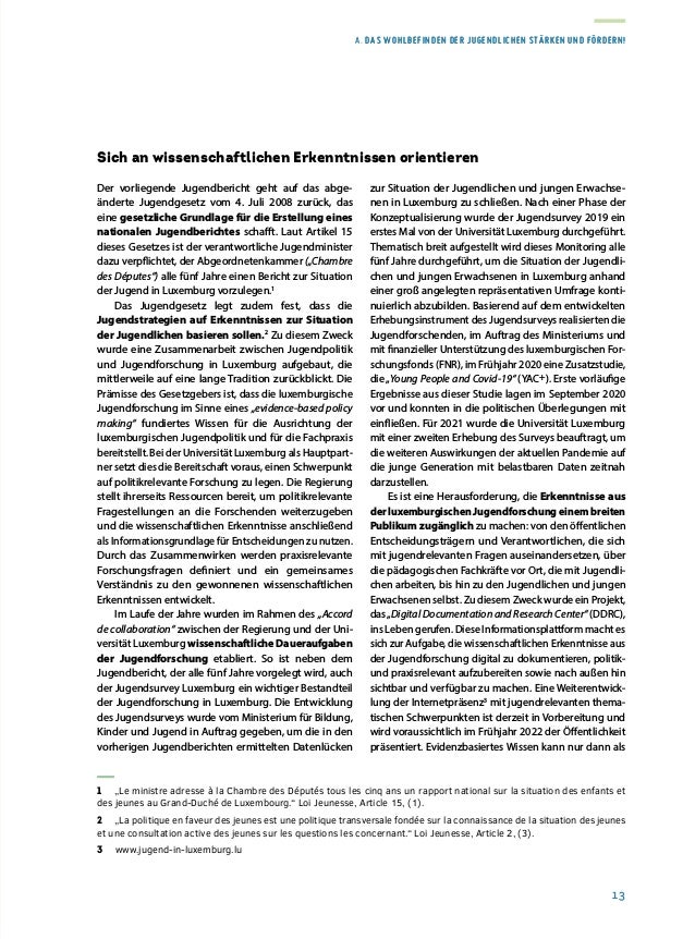 A. das Wohlbefinden der jugendlichen stärken und Fördern!
13
das Wohlbefinden der jugendlichen stärken und Fördern!
Sich a...