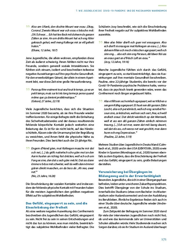 Rapport sur la situation de la jeunesse 2020