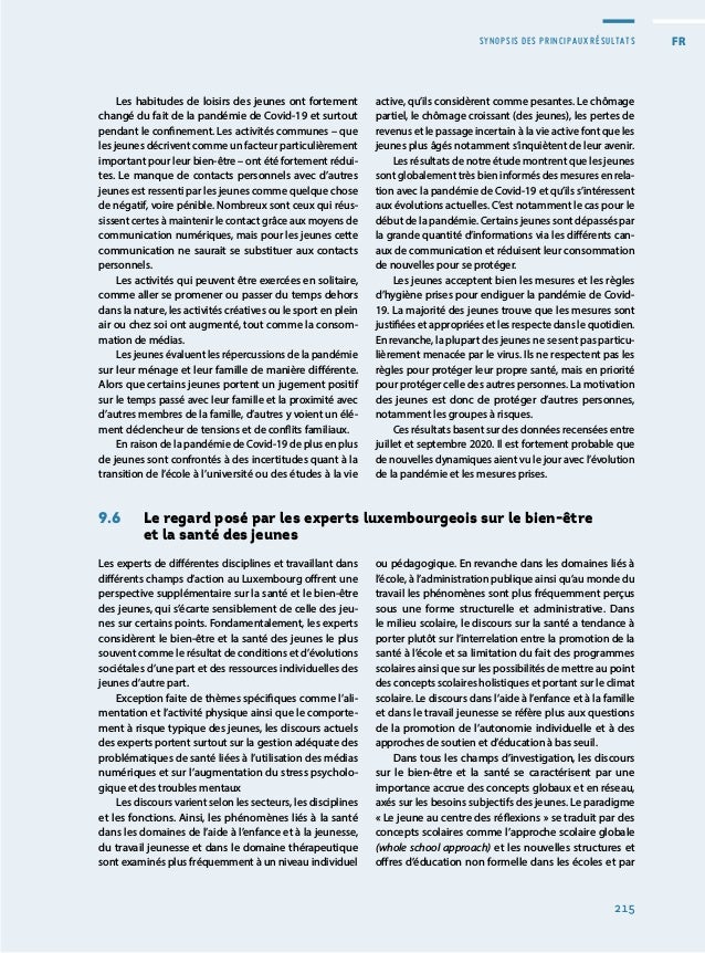 Rapport sur la situation de la jeunesse 2020