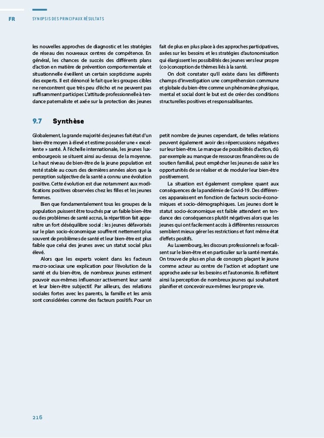 Rapport sur la situation de la jeunesse 2020