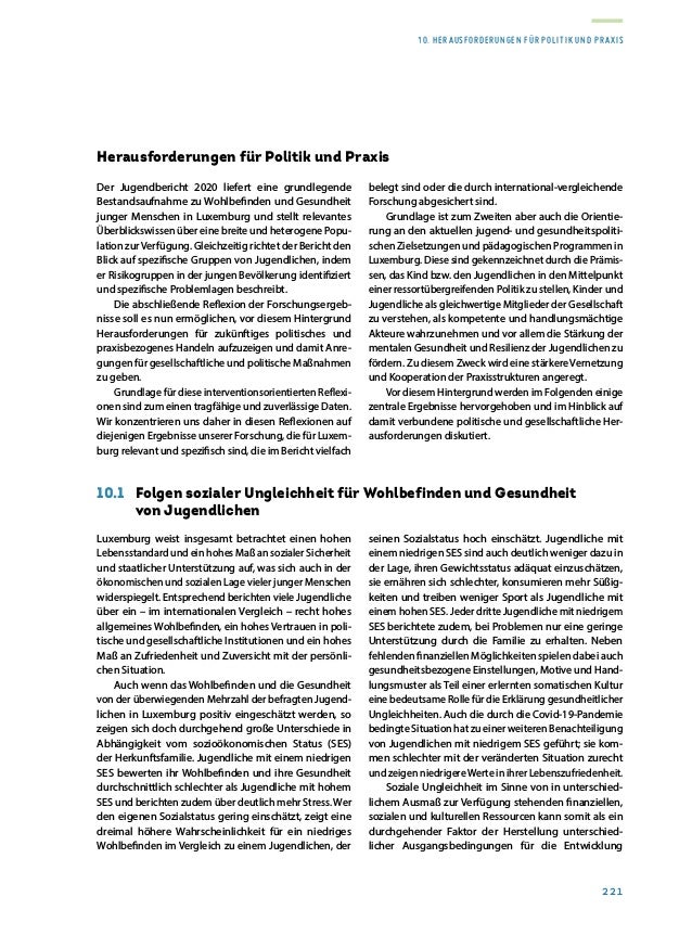 Rapport sur la situation de la jeunesse 2020