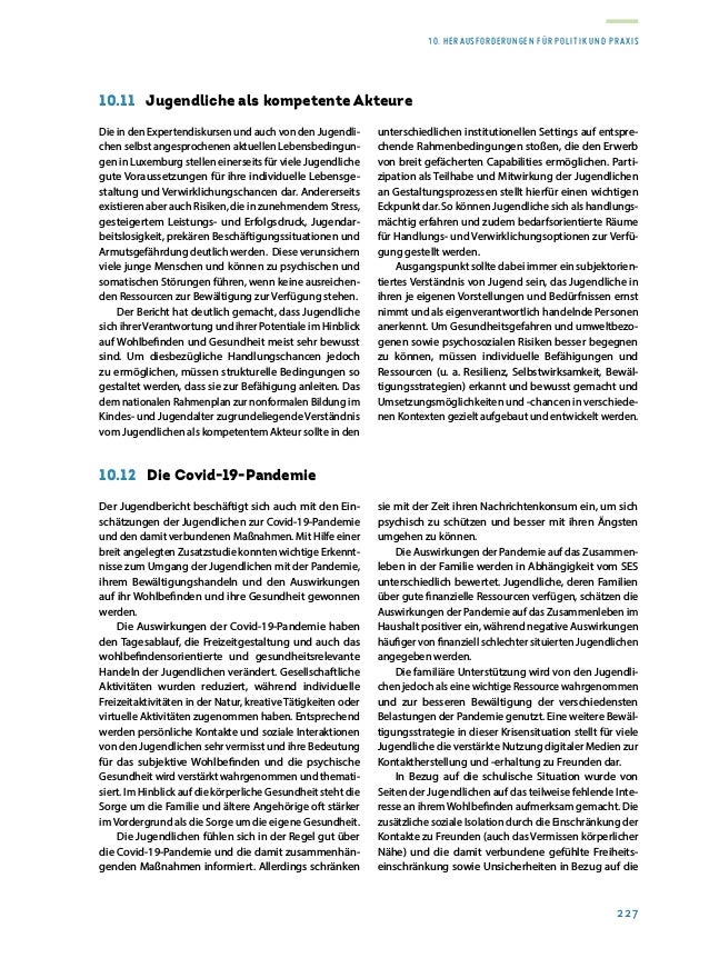 Rapport sur la situation de la jeunesse 2020