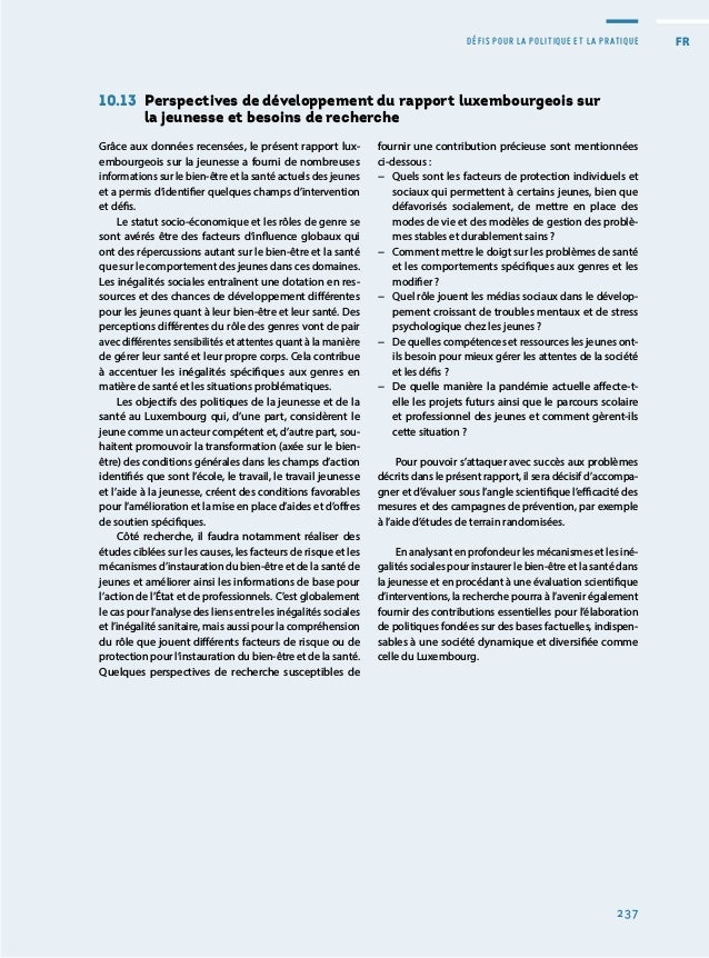 Rapport sur la situation de la jeunesse 2020