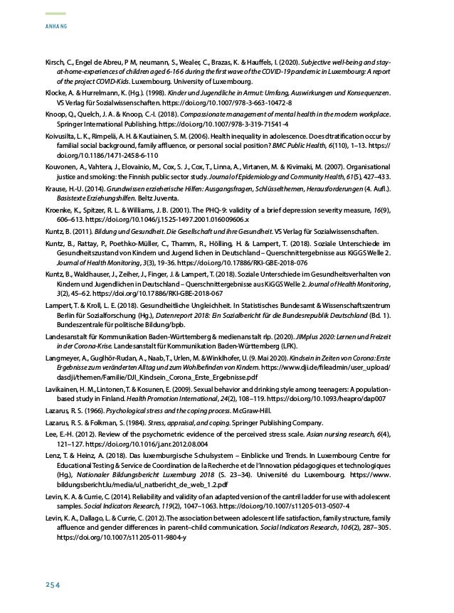 Rapport sur la situation de la jeunesse 2020