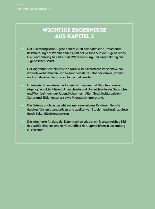 2. Konzeption des Jugendberichtes
32
zu zählen. Die strukturelle Dimension umfasst in erster
Linie die jugendrelevanten in...