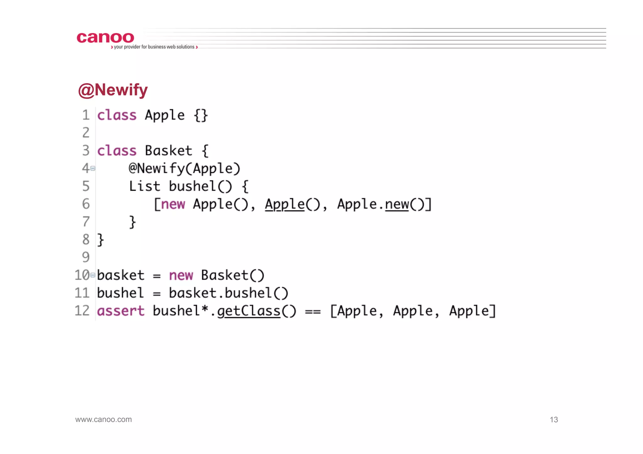 @Newify




www.canoo.com   13
 