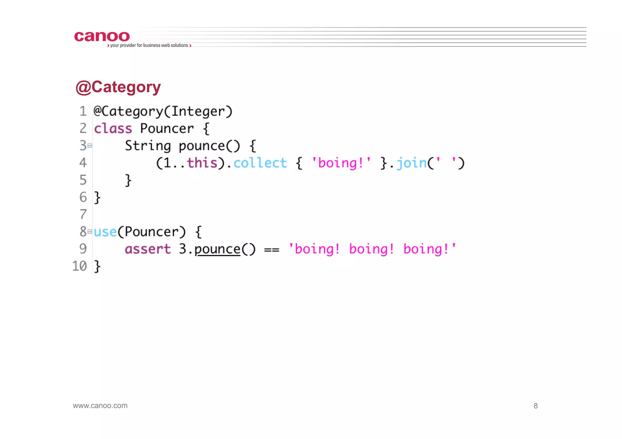 @Category




www.canoo.com   8
 