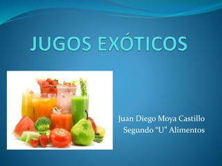 Juan Diego Moya Castillo
Segundo “U” Alimentos
 