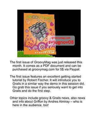 Grails @ Java User Group Silicon Valley