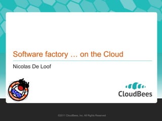 Software factory … on the Cloud Nicolas De Loof ©2011 CloudBees, Inc. All Rights Reserved 