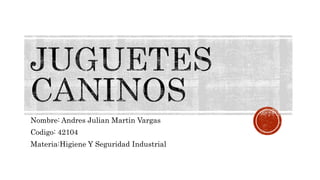 Nombre: Andres Julian Martin Vargas
Codigo: 42104
Materia:Higiene Y Seguridad Industrial
 