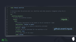 inputs
github.event.inputs
 