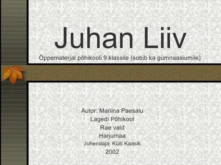 Juhan liiv
