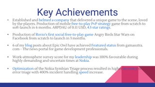 Key Achievements
 