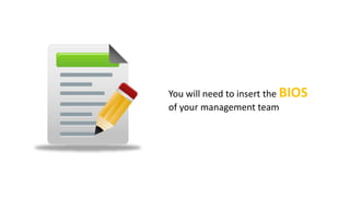 You will need to insert the BIOS
of your management team
For more information, to read product reviews and to order visit:
http://www.juicebarbusinessplan.info/
or
https://www.fiverr.com/jssnetbay/deliver-a-juice-bar-business-plan
 