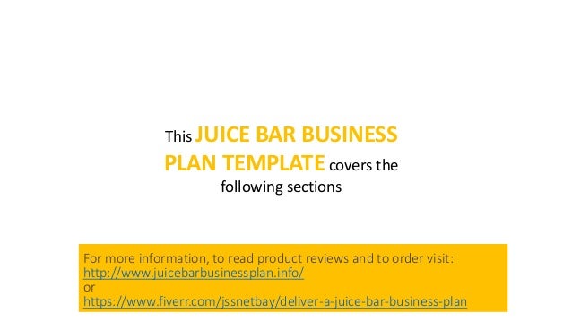 juice bar business plan
