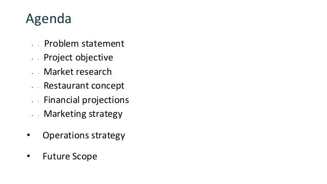 business proposal proof of concept for a restaurant for a leading s