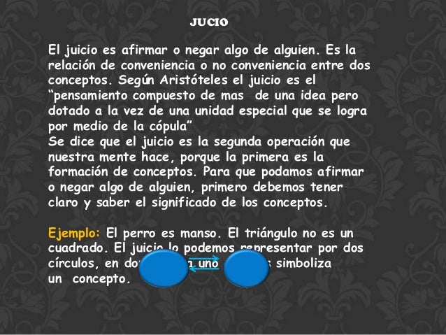 juicio clasificacion y elementos...