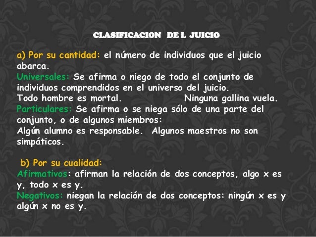 juicio clasificacion y elementos...