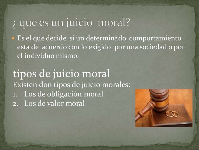 Juicio moral.