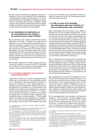 ÉTUDE / L’engagement actionnarial en France, vecteur de gouvernance pérenne ?
386 / REVUE DES SOCIÉTÉS / Juin 2019
61.61. ...