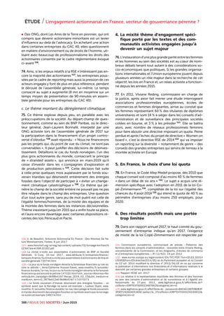 ÉTUDE / L’engagement actionnarial en France, vecteur de gouvernance pérenne ?
388 / REVUE DES SOCIÉTÉS / Juin 2019
Des ONG...