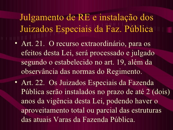 Juizados especiaisdafazendapública